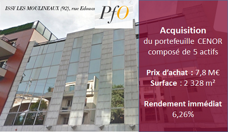Acquisition CENOR PFO
