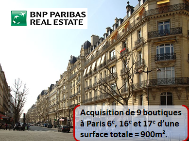 BNP Paribas REIM acquiert un portefeuille de 9 locaux commerciaux parisiens 01