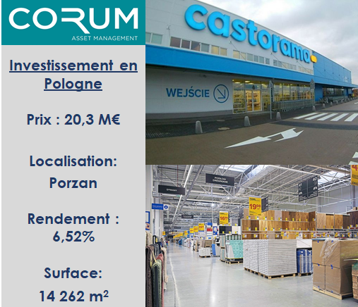 LA SCPI CORUM XL realise son premier investissement en Pologne