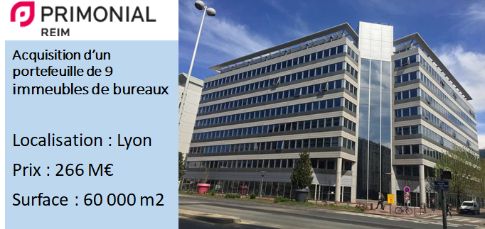 Primonial REIM acquiert un portefeuille de 9 actifs a Lyon